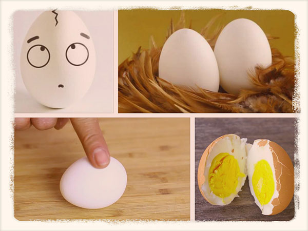 Как отличить вареное яйцо от сырого
